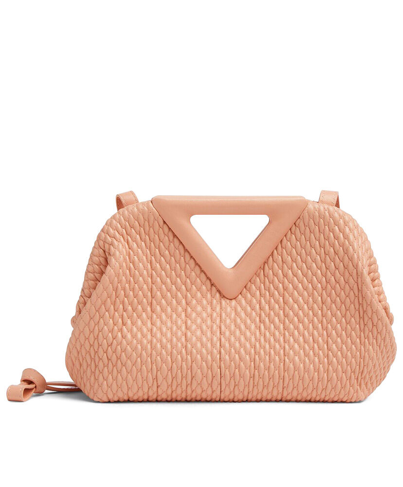 Bottega Veneta Point Top Handle Bag Lambskin Pink